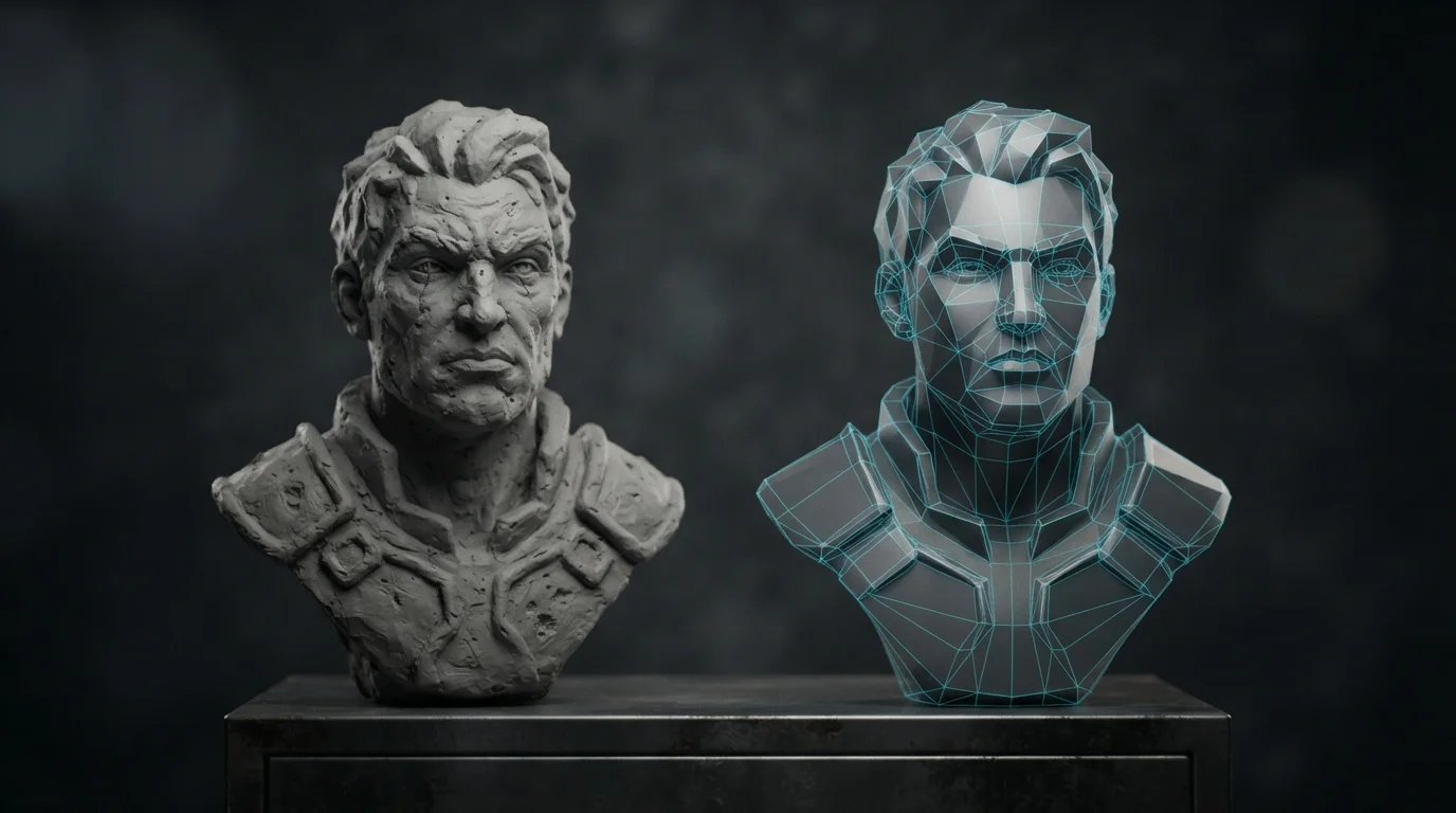 Retopology in Blender: Turn a Dense Sculpt Into a Game-Ready Mesh