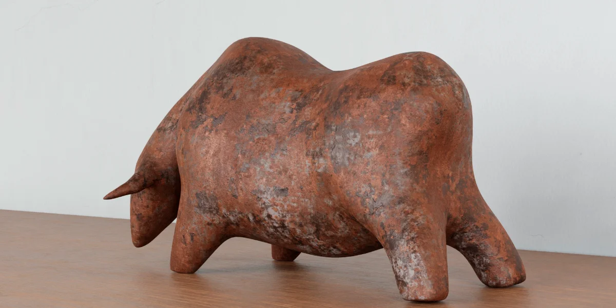 Bull Figure decoration 3d model image 2