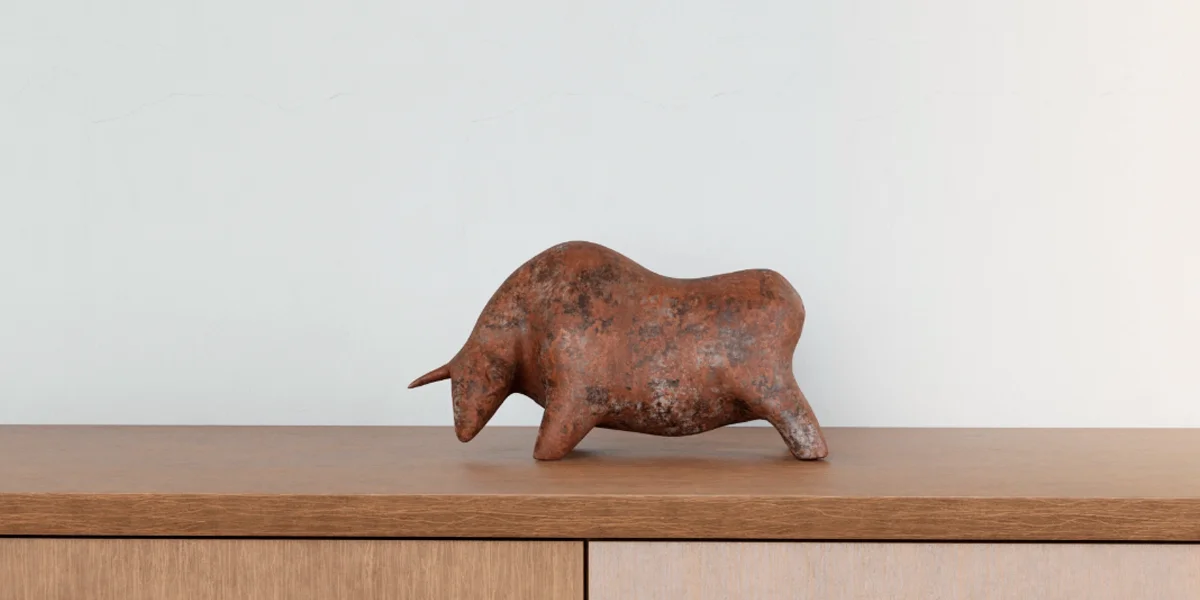 Bull Figure decoration 3d model image 3