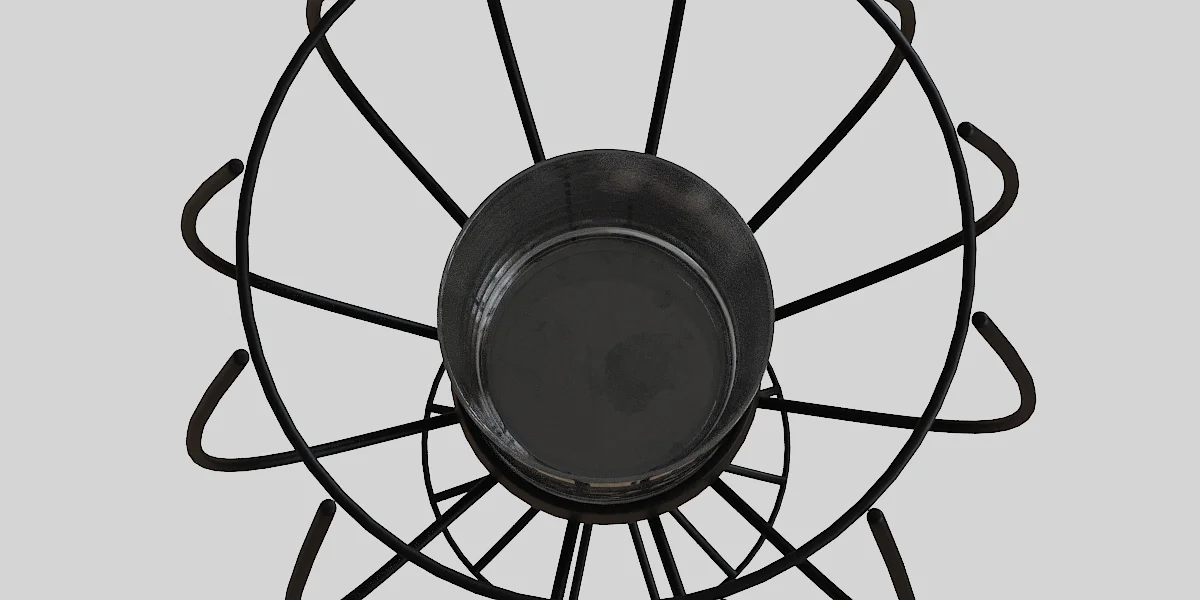 Candle Holder Metal Black decoration image 3