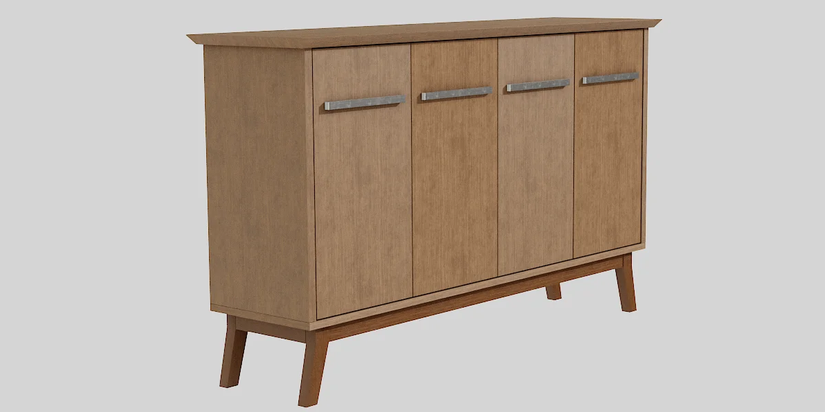 Buffet Bar wood 3d model furniture