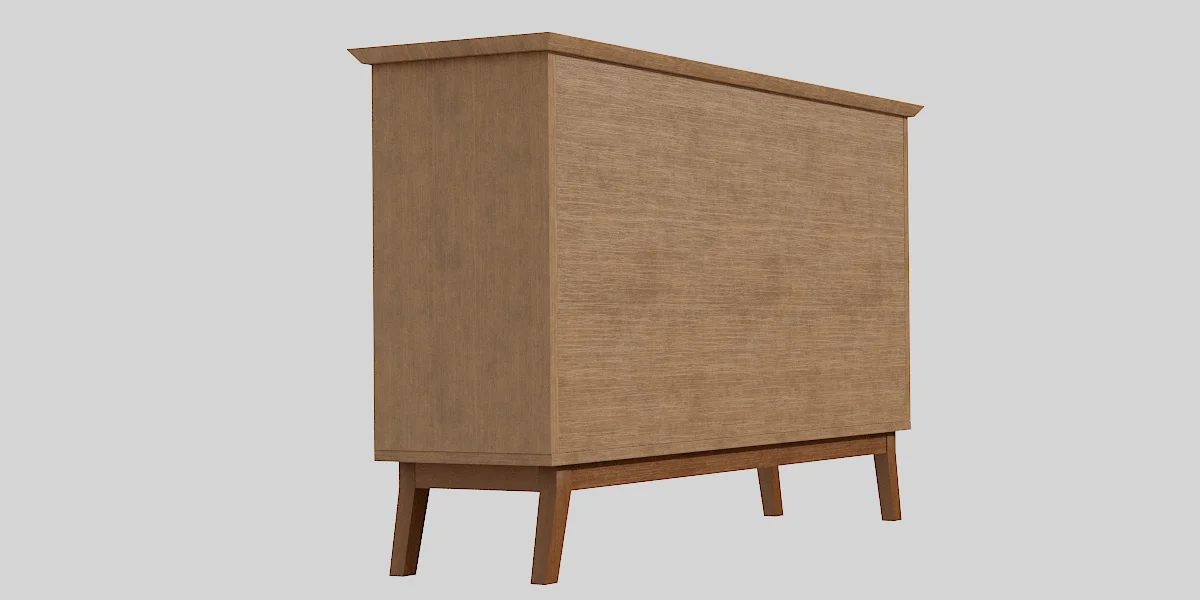 Buffet Bar wood 3d model furniture image 6