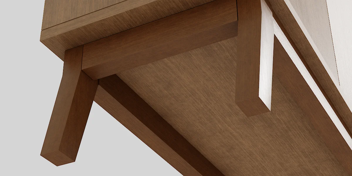 Buffet Bar wood 3d model furniture image 2