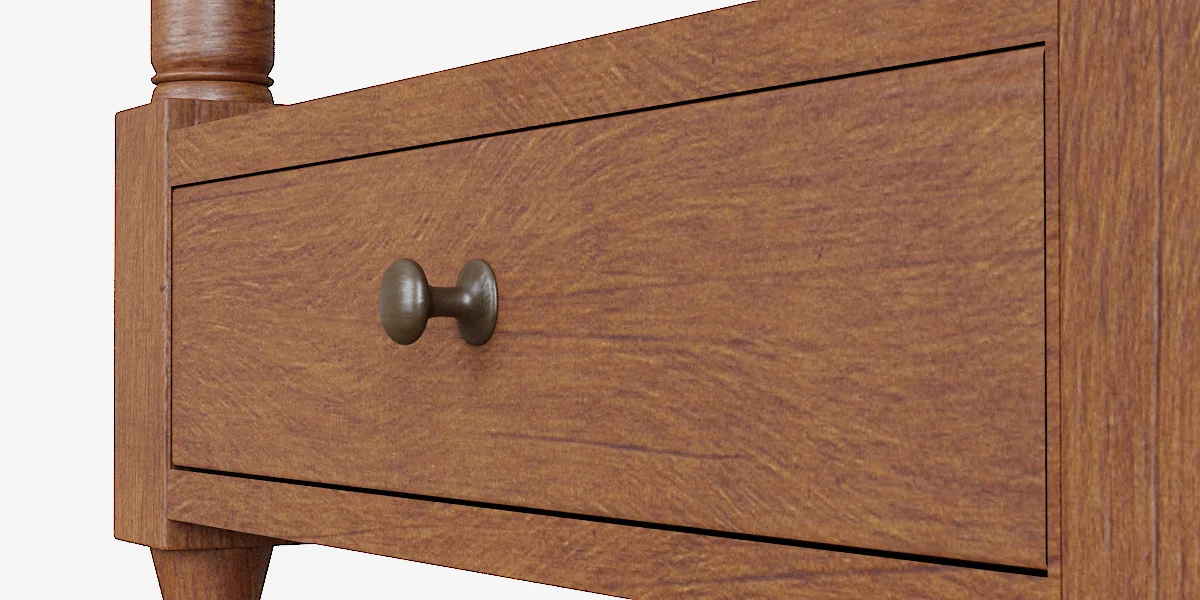 Pedestal table bedroom 3D Asset Model image 2