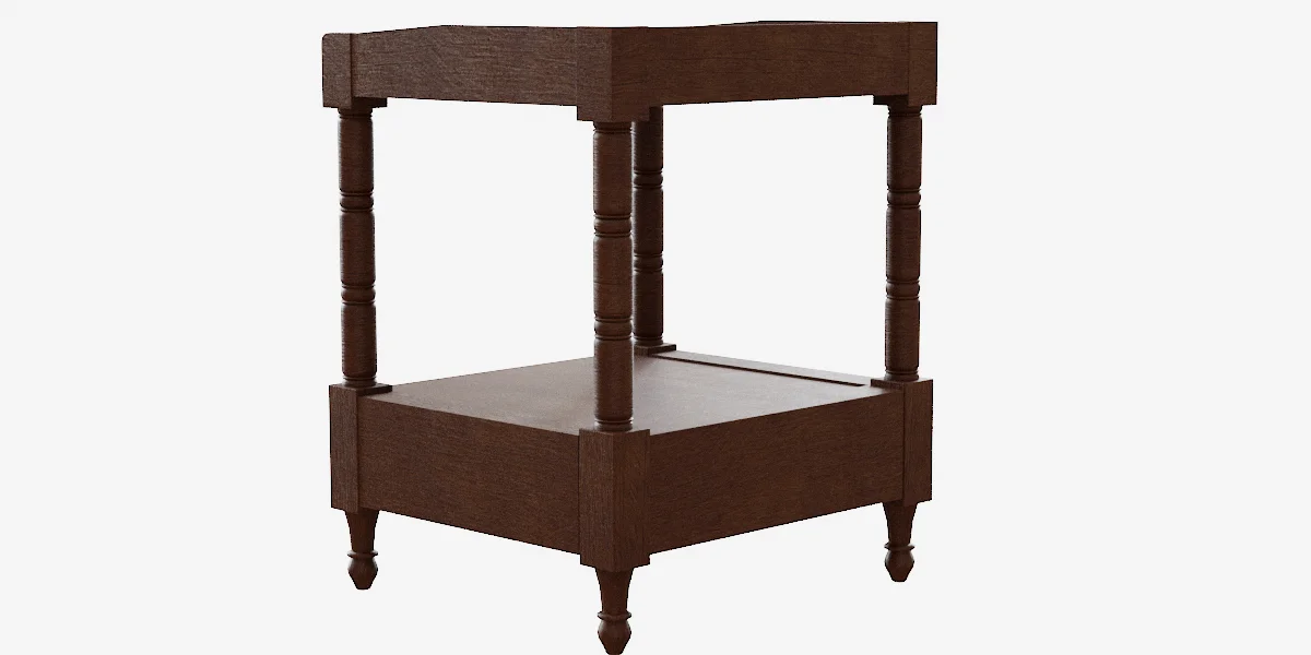 Pedestal table bedroom 3D Asset Model image 3