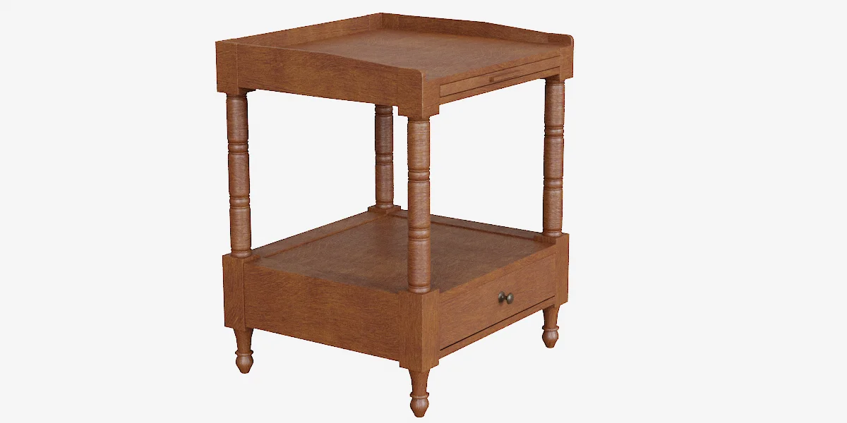 Pedestal table bedroom 3D Asset Model