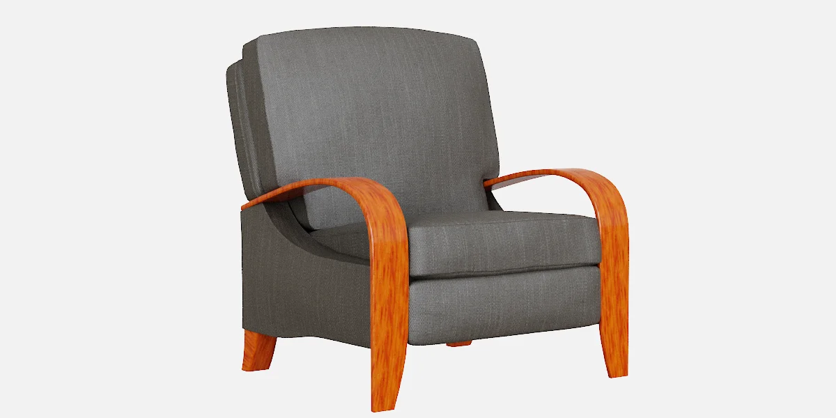 Sitial Gray With Wood 3D Asset Model