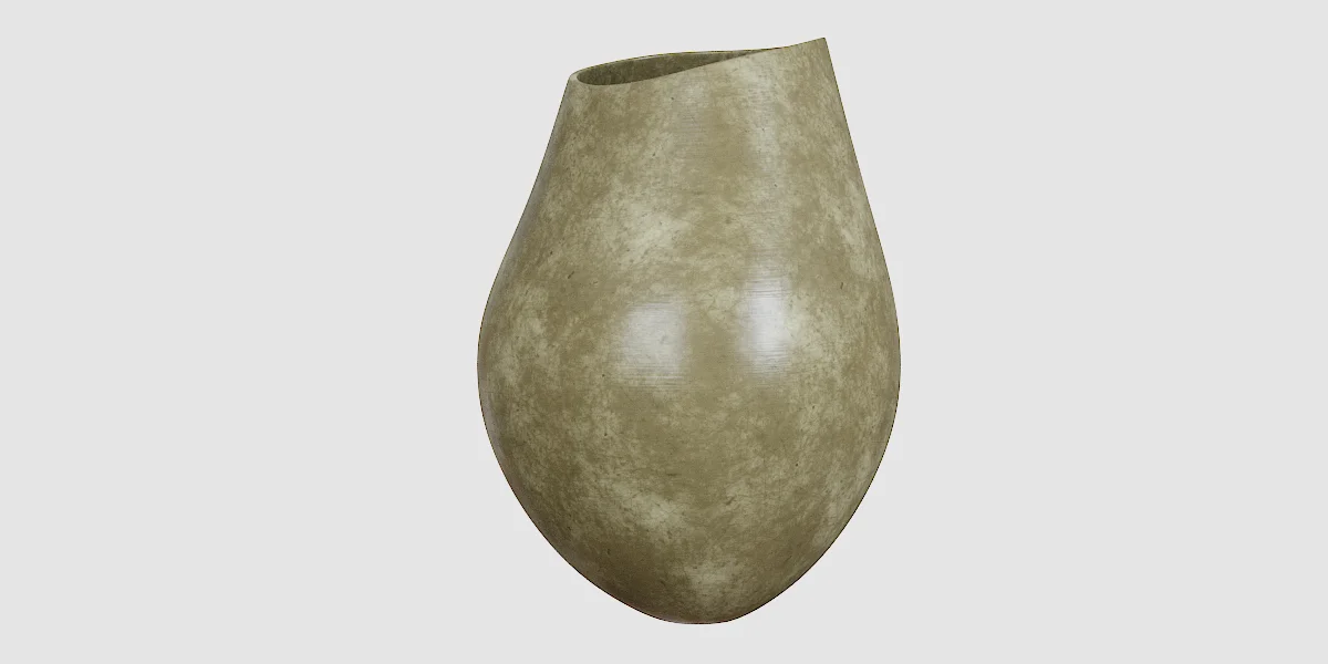 Bronze Vase Decoration 3D Asset Model image 3
