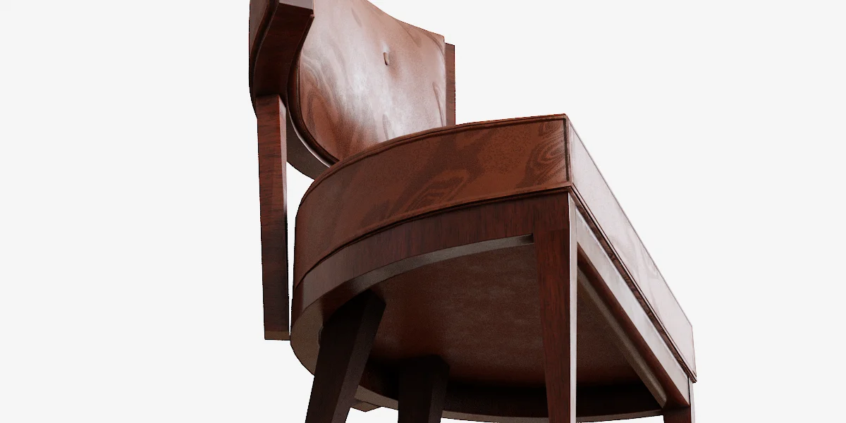 Leather Chair Furniture 3D Asset Model image 5