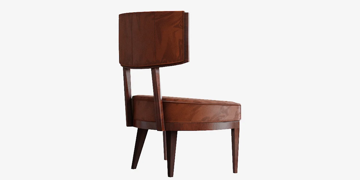 Leather Chair Furniture 3D Asset Model image 3