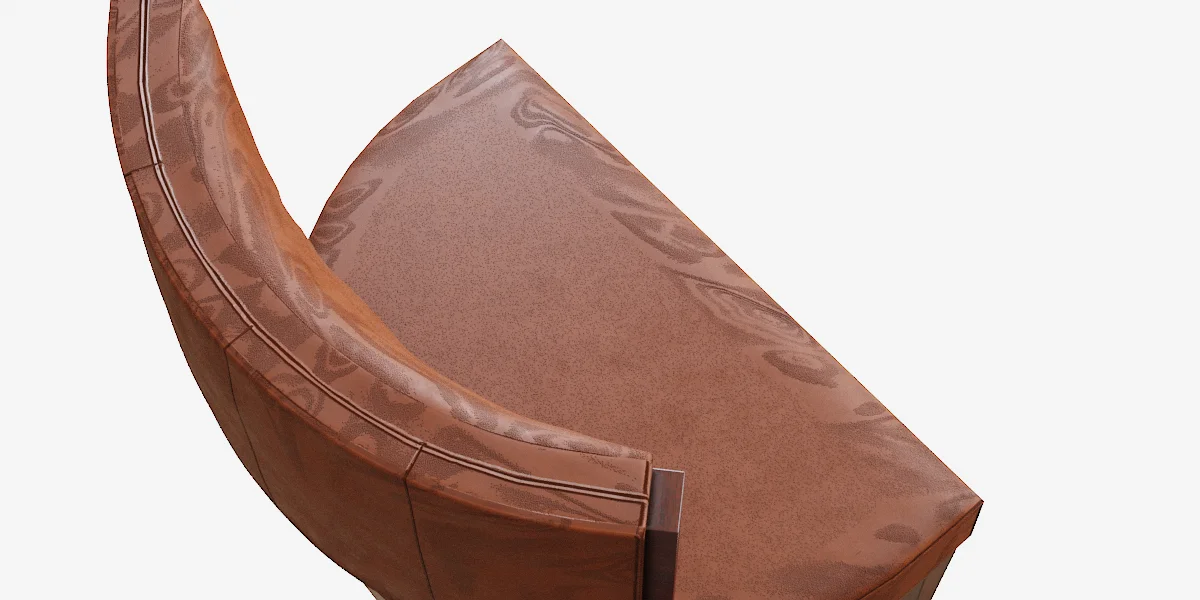 Leather Chair Furniture 3D Asset Model image 2