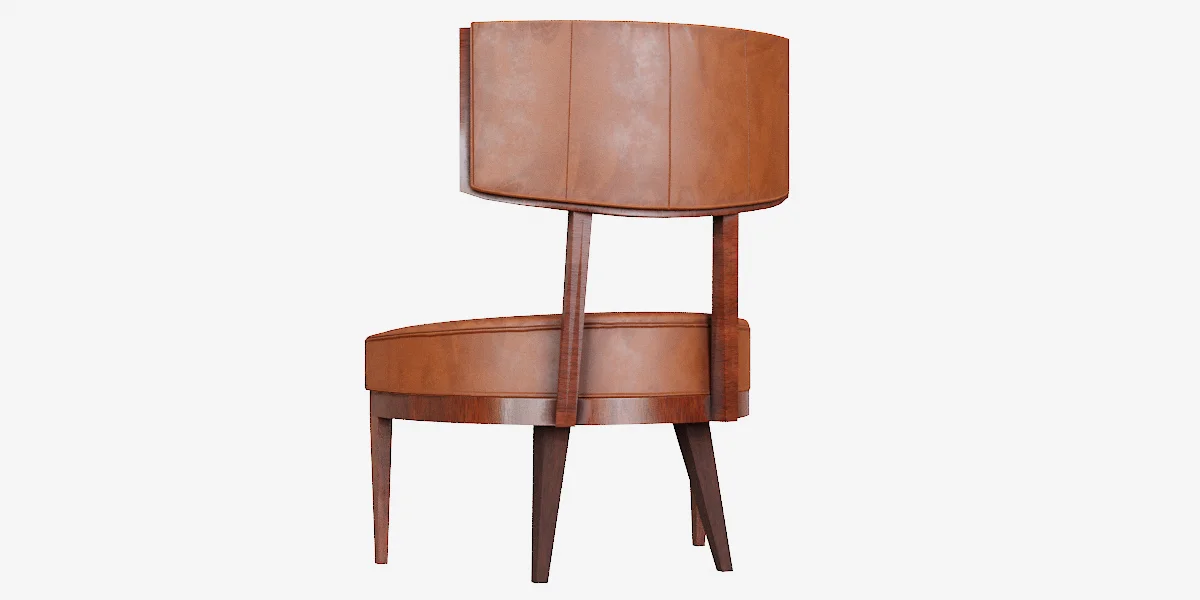 Leather Chair Furniture 3D Asset Model image 6