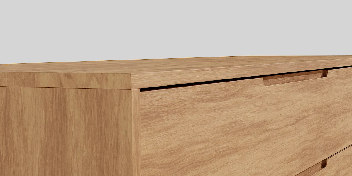 Dresser Chest Wood 3D Asset Model image 5