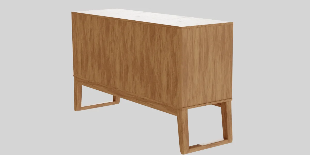 Dresser Chest Wood 3D Asset Model image 6