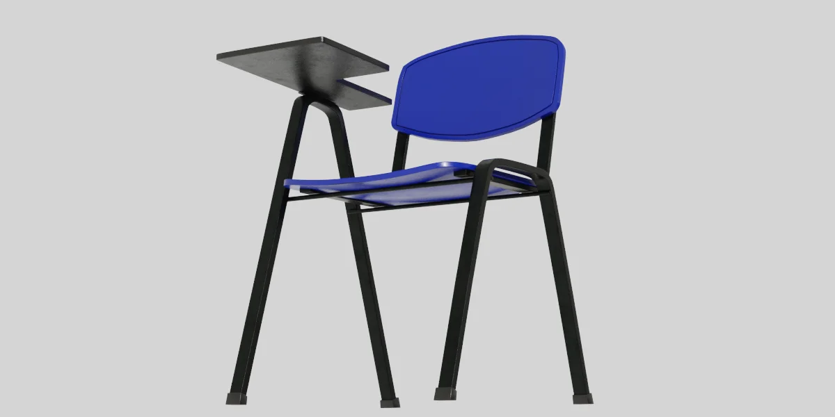 University Chair 3D Asset Model image 6