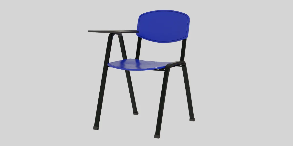 University Chair 3D Asset Model image 7