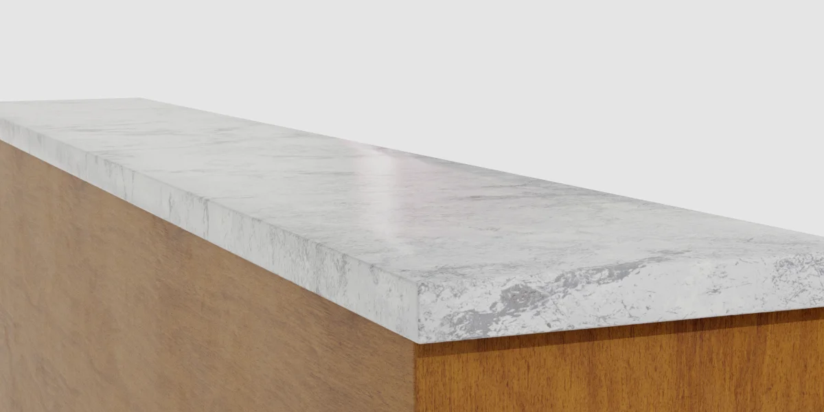 Wood Worktop Furniture 3D Asset Model image 2