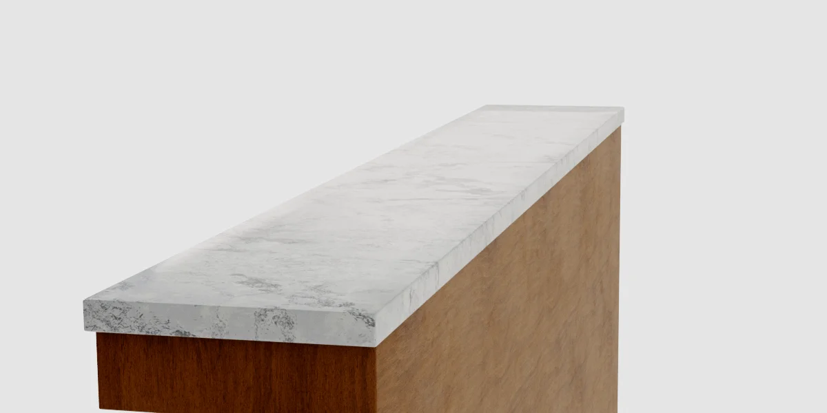 Wood Worktop Furniture 3D Asset Model image 4