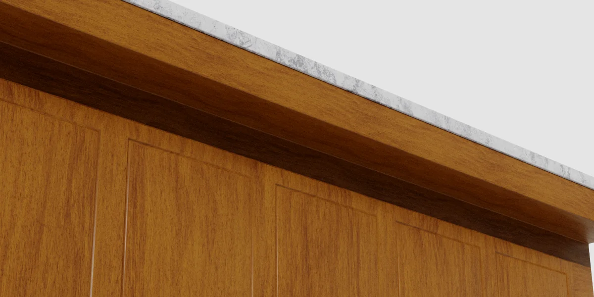 Wood Worktop Furniture 3D Asset Model image 3