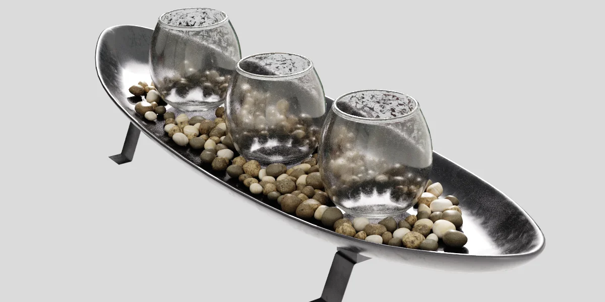 Candle Holder 3D Asset Model Decoration