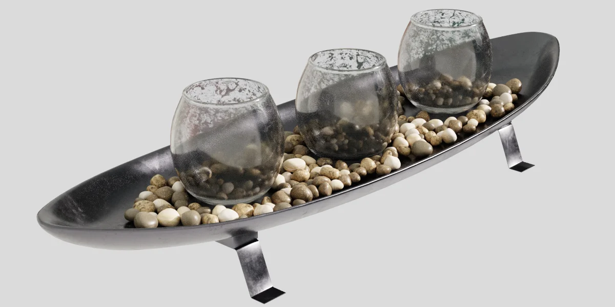 Candle Holder 3D Asset Model Decoration image 6