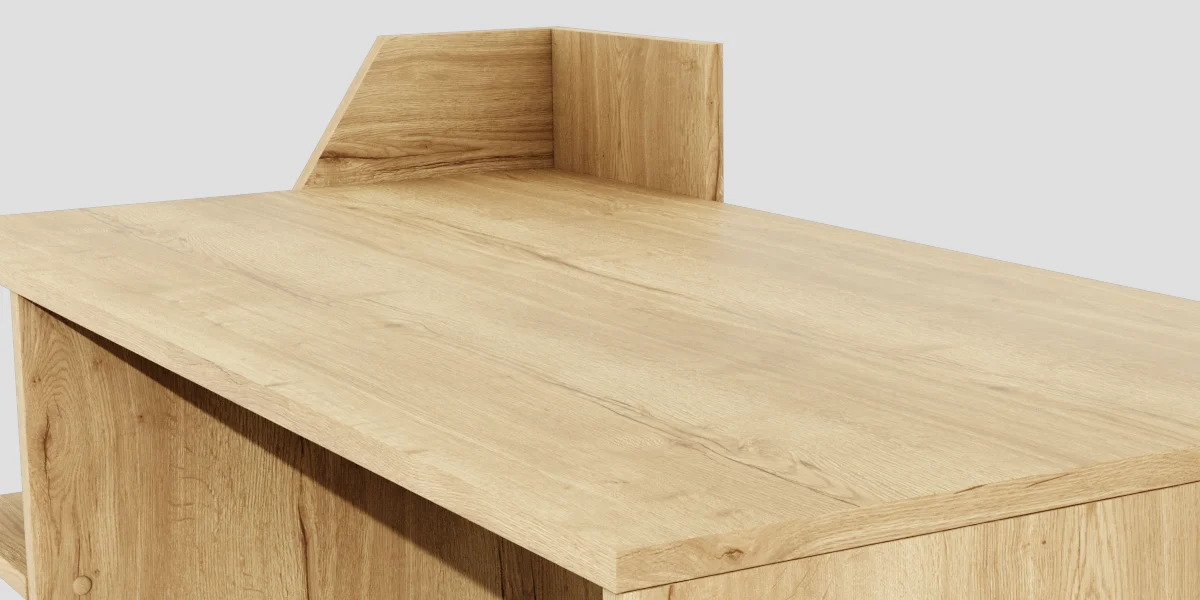 Desk Shelf Wood 3D Asset Model image 5