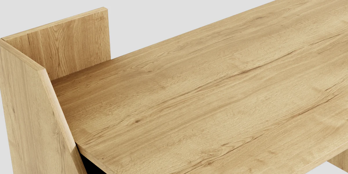 Desk Shelf Wood 3D Asset Model image 3