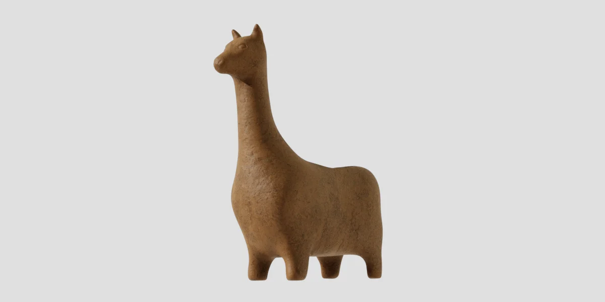 Flame Animal Figure 3D Asset Model