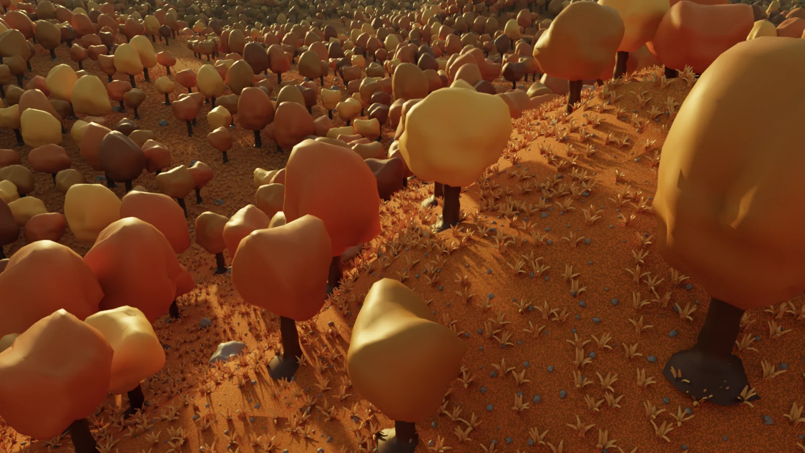Forest Low Poly Scatter with Geometry Nodes image 2