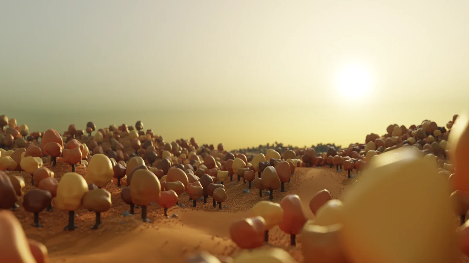 Forest Low Poly Scatter with Geometry Nodes