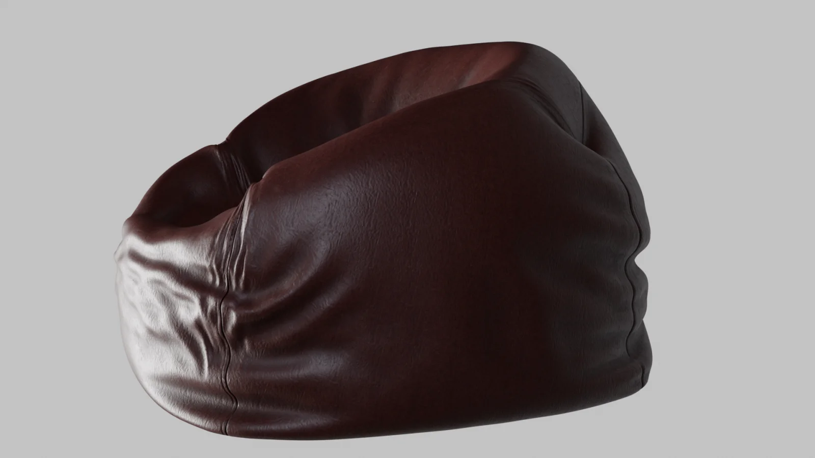 Puff leather 3D Asset Model Interior image 3