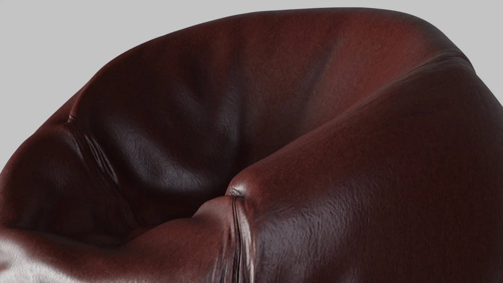 Puff leather 3D Asset Model Interior image 4