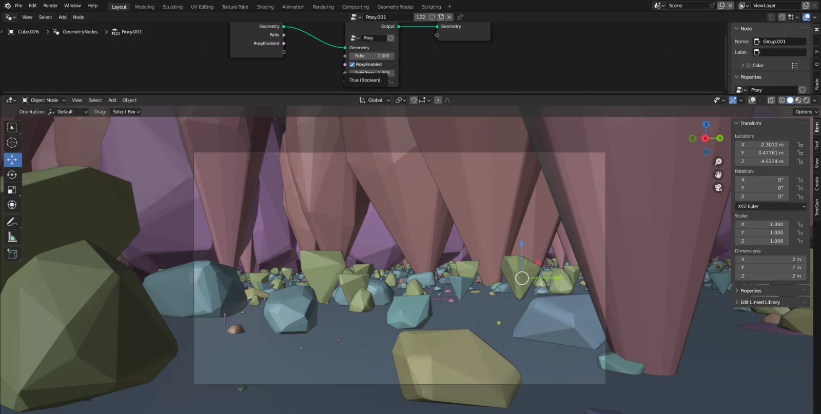 Proxy Geometry Nodes for blender Optimize your scene easily