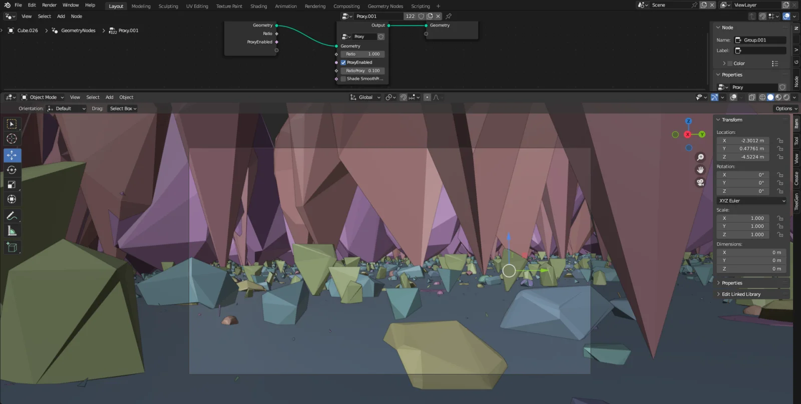 Proxy Geometry Nodes for blender Optimize your scene easily image 3