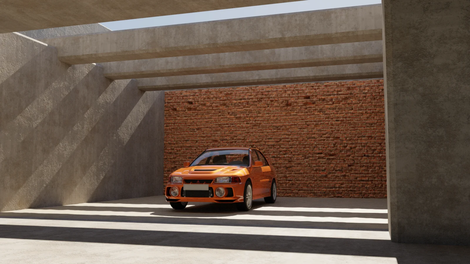 Garage Blender Scene textured ready to use scene setup image 4