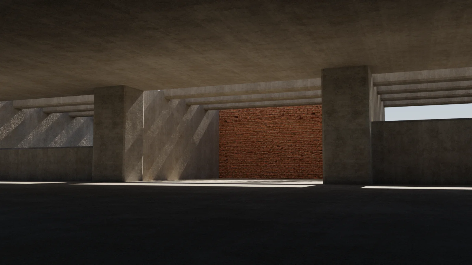 Garage Blender Scene textured ready to use scene setup