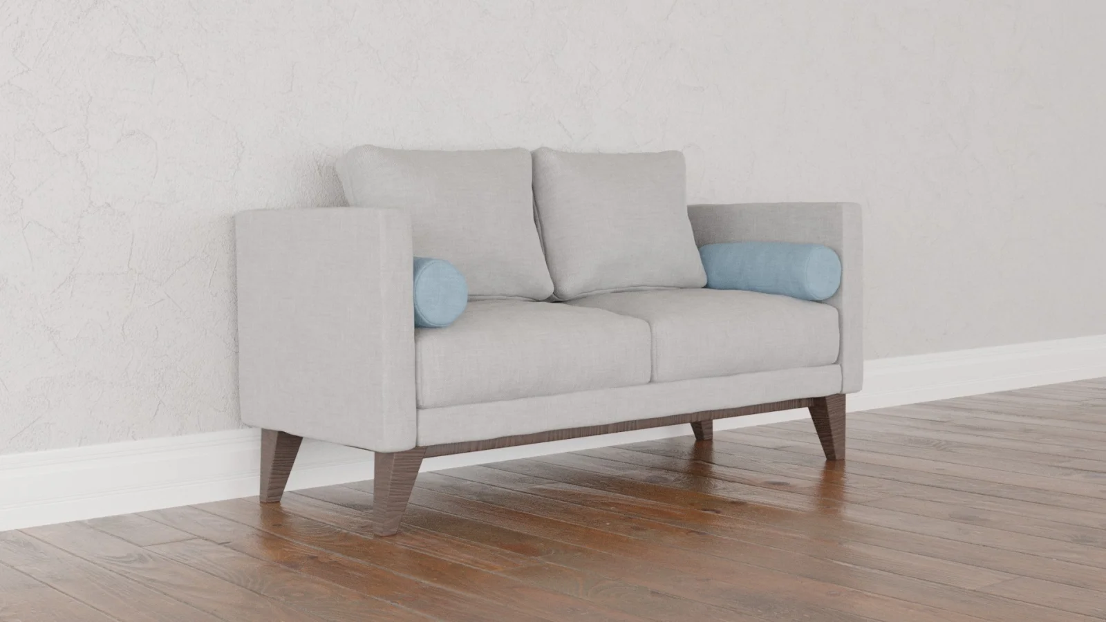 Sofa Gray Blue 3D Asset Model image 4