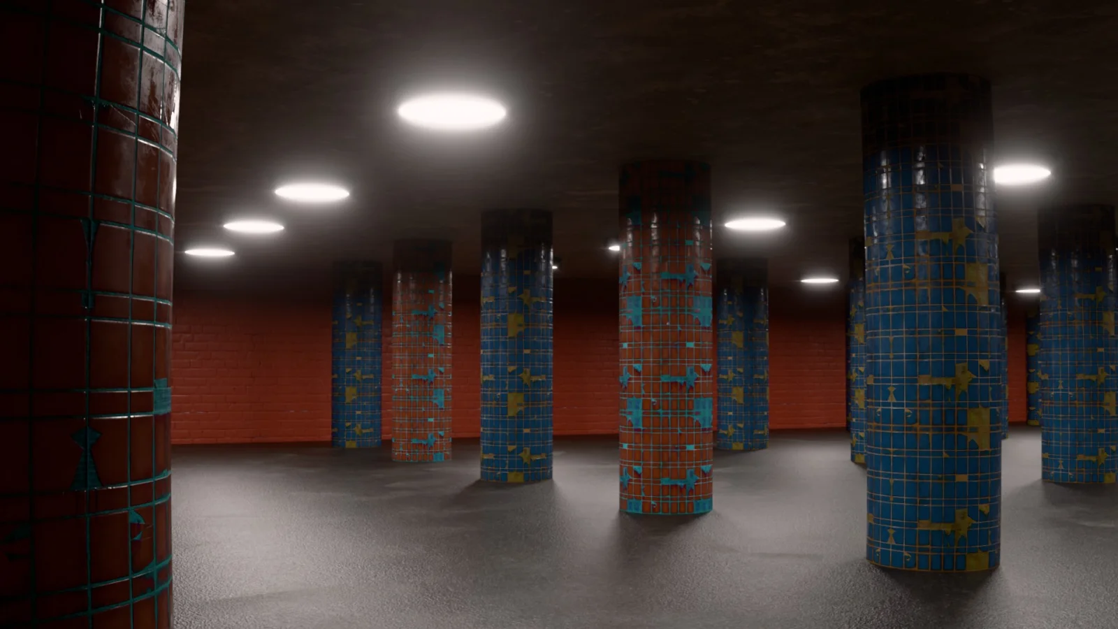 Parking Interior Blender Scene
